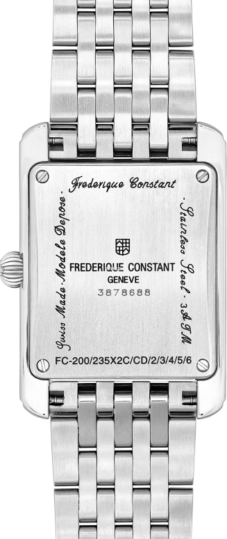 Frederique Constant,Classics 36x25.20mm,36x25.20mm,Stainless Steel,Silver,Quartz,In-house Caliber,Sapphire,Crystal Glass,FC,FC-235S2C6B