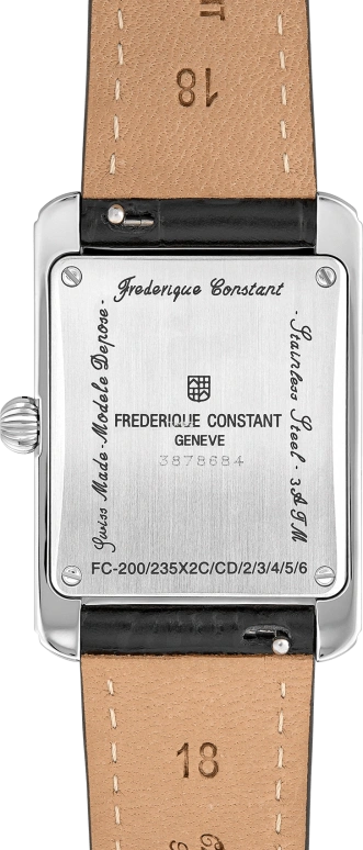 Frederique Constant,Classics 36x25.20mm,36x25.20mm,Stainless Steel,Silver,Quartz,In-house Caliber,Sapphire,Crystal Glass,FC,FC-235S2C6
