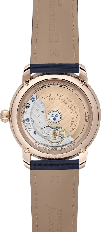 Frederique Constant,Classics 38.50mm,38.50mm,Stainless Steel,Silver,Automatic,Sapphire,Crystal Glass,Round,FC,FC-301PVD3BD4