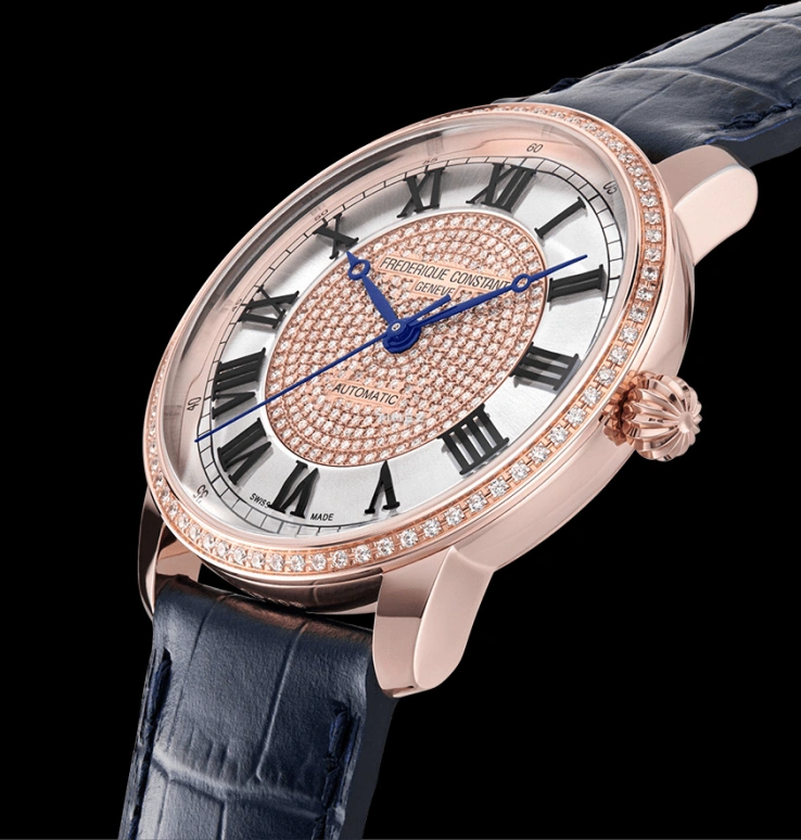 Frederique Constant,Classics 38.50mm,38.50mm,Stainless Steel,Silver,Automatic,Sapphire,Crystal Glass,Round,FC,FC-301PVD3BD4
