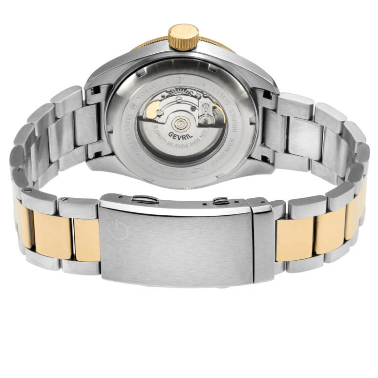 Gevril,Yorkville 43mm,43mm,Stainless Steel,White,Automatic,Day,38hours,48615B