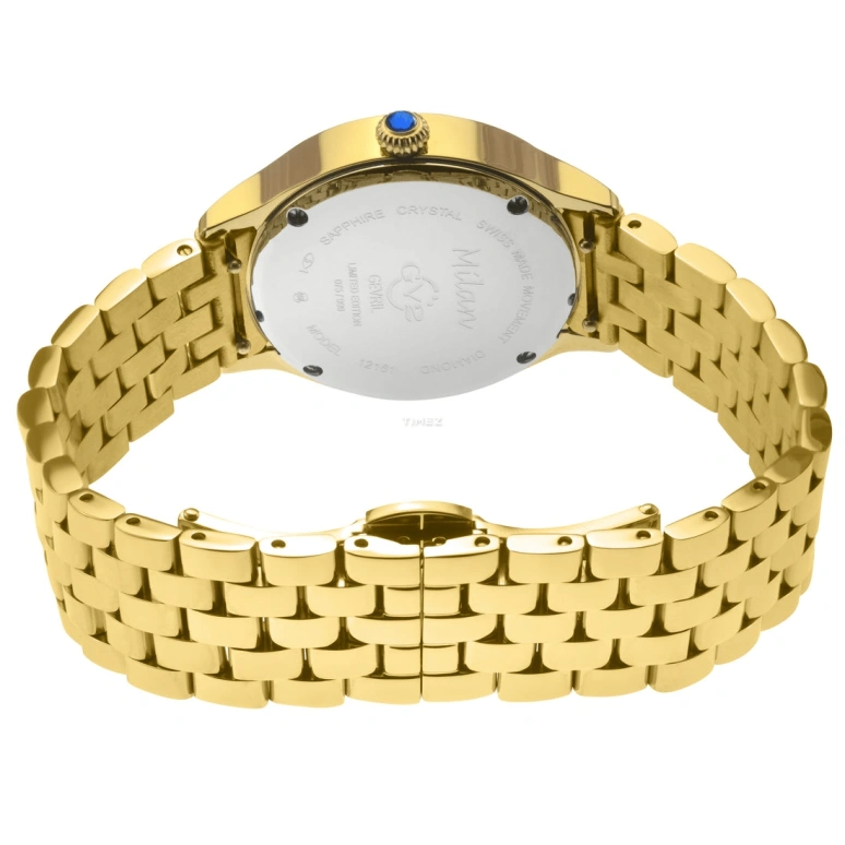 Gevril,Milan 32mm,32mm,Stainless Steel,White,Quartz,Sapphire,Round,12161B
