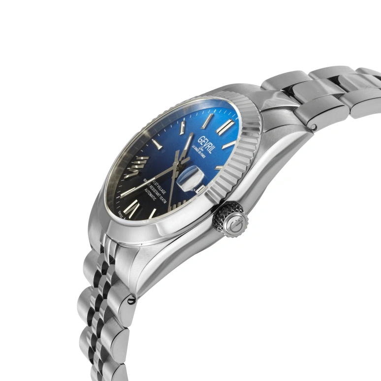 Gevril,West Village 40mm,40mm,Stainless Steel,Blue,Automatic,Day,38hours,48963B