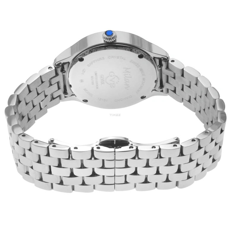 Gevril,Milan 32mm,32mm,Stainless Steel,White,Quartz,Sapphire,Round,12160B