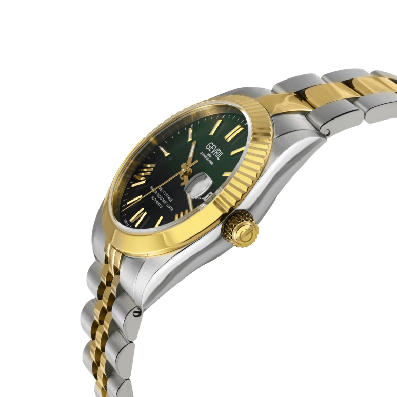 Gevril,West Village 40mm,40mm,Stainless Steel,Green,Automatic,Day,38hours,48961B