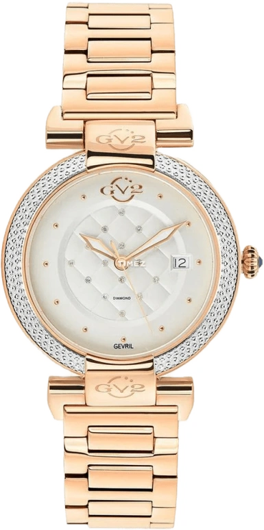 Gevril,Berletta 37mm,37mm,Stainless Steel,White,Quartz,Day,Sapphire,1502