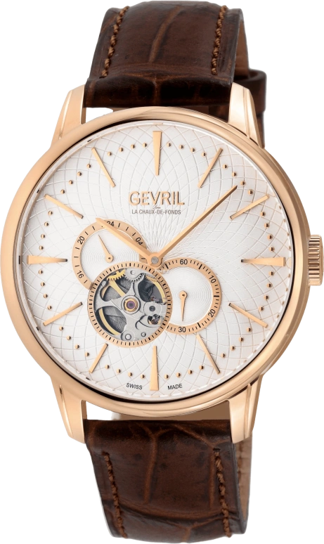 Gevril,Mulberry 42mm,42mm,Stainless Steel,White,Automatic,Ion-X,Round,9612