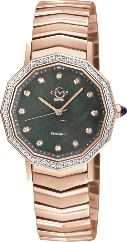 Gevril,Spello 36mm,36mm,Stainless Steel,Black,Quartz,Sapphire,Crystal Glass,Twelve edge,14518B