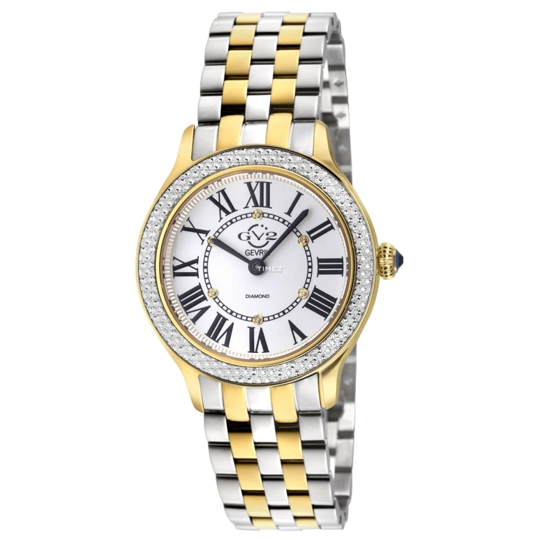 Gevril,Milan 32mm,32mm,Stainless Steel,White,Quartz,Sapphire,Round,12163B