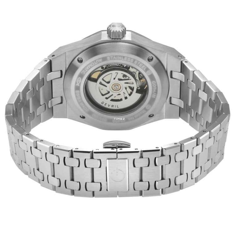 Gevril,Gotham 41mm,41mm,Stainless Steel,Black,Automatic,Day,38hours,49400B