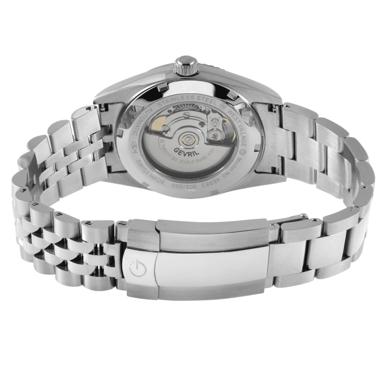 Gevril,West Village 40mm,40mm,Stainless Steel,Blue,Automatic,Day,38hours,48963B