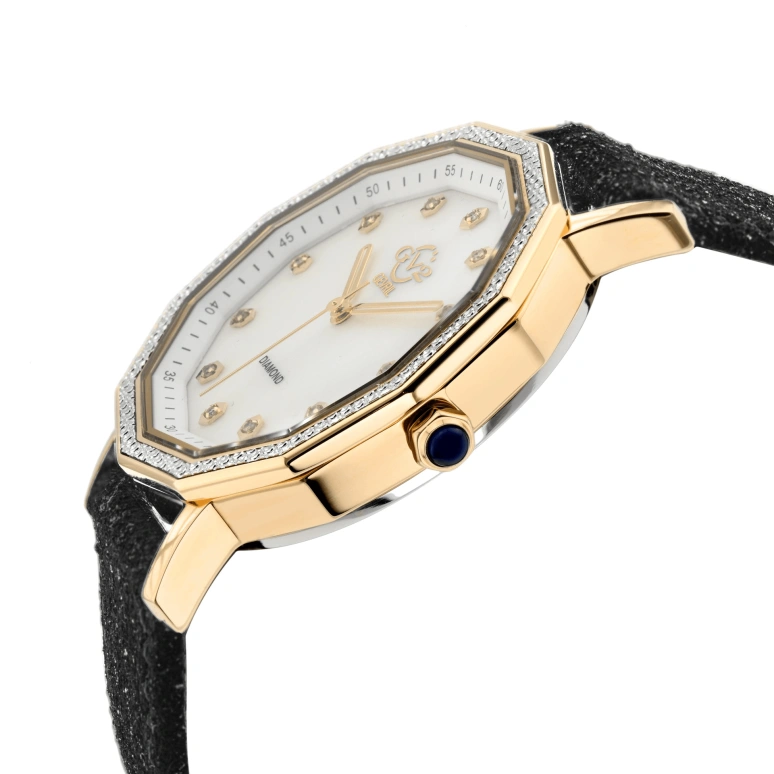雪飞表,Spello 38毫米,38毫米,不锈钢,白色,石英,蓝宝石,十二边形,14501