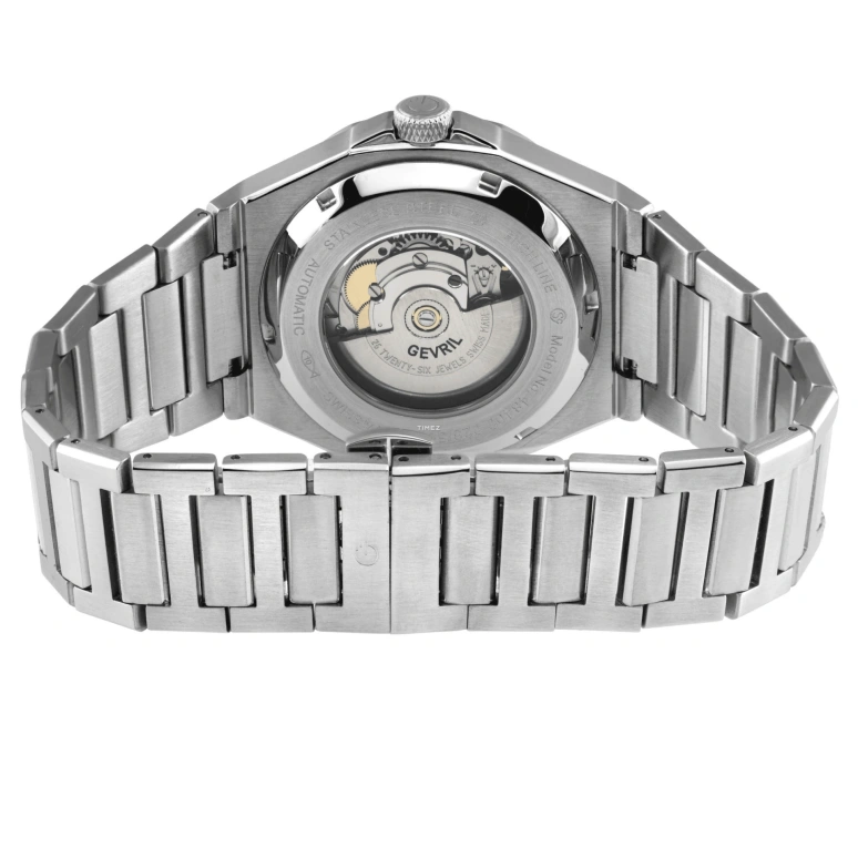 Gevril,High Line 43mm,43mm,Stainless Steel,Black,Automatic,Day,38hours,48400B
