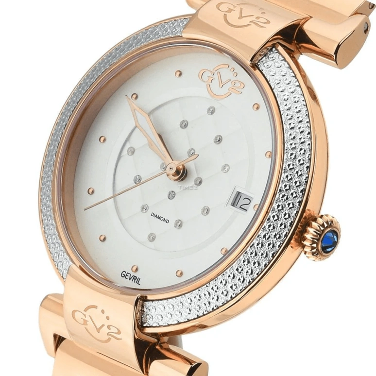 Gevril,Berletta 37mm,37mm,Stainless Steel,White,Quartz,Day,Sapphire,1502