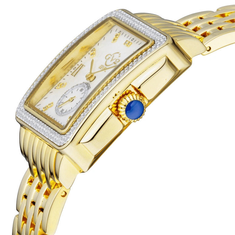 Gevril,Bari 37mm,37mm,Stainless Steel,Silver White,White,Quartz,Sapphire,Crystal Glass,Rectangular,9256B