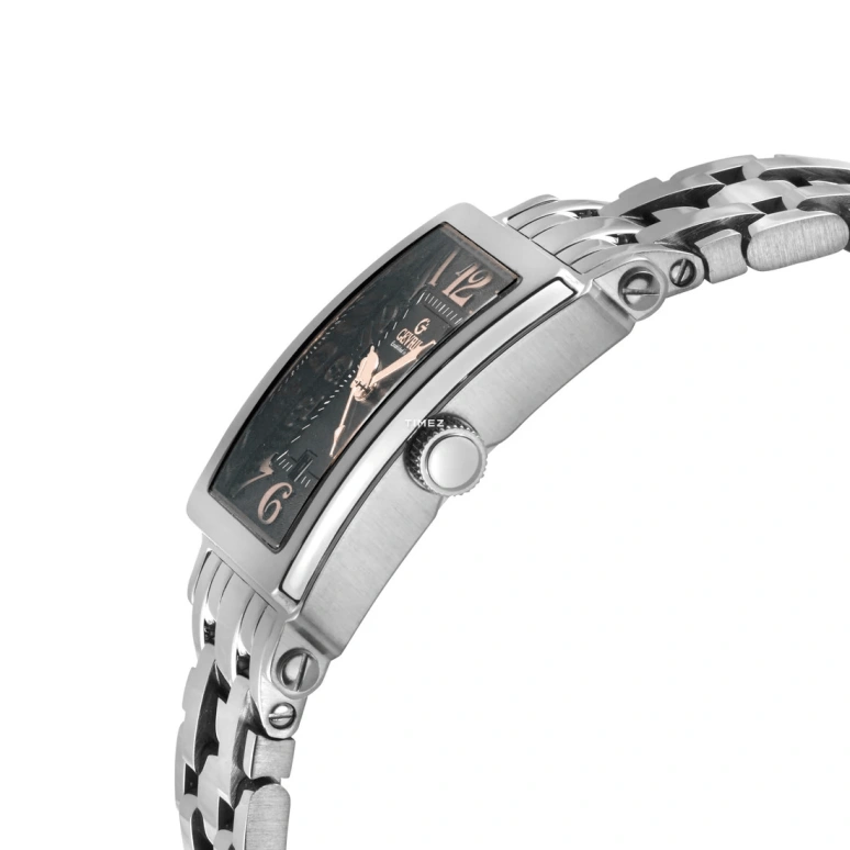 Gevril,Avenue of Americas 33x25mm,33x25mm,Stainless Steel,Black,Quartz,Day,Sapphire,Crystal Glass,7246RB