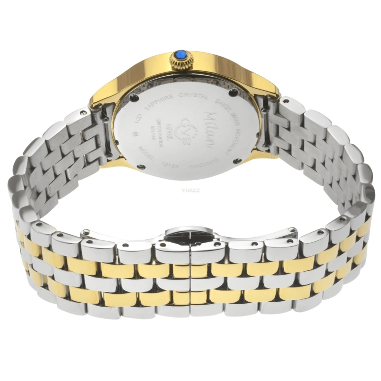 Gevril,Milan 32mm,32mm,Stainless Steel,White,Quartz,Sapphire,Round,12163B