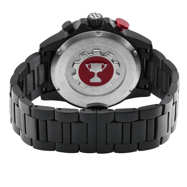 Gevril,Scuderia 45mm,45mm,Stainless Steel,Black,Quartz,Chronograph,Day,Dule Time,Alarm,Sapphire,Crystal Glass,Round,9923B