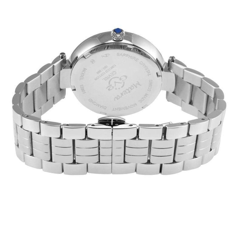 Gevril,Matera 36mm,36mm,Stainless Steel,White,Quartz,Sapphire,Round,12801B