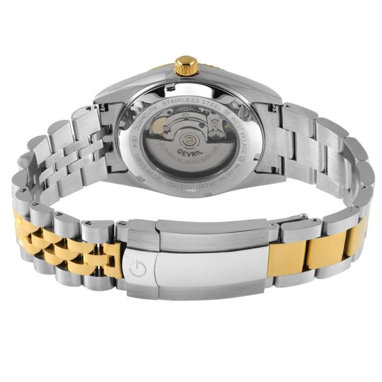 Gevril,West Village 40mm,40mm,Stainless Steel,Red,Automatic,Day,38hours,48960B