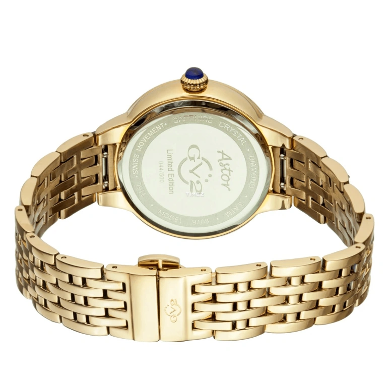 Gevril,Astor 40mm,40mm,Stainless Steel,Silver White,Quartz,Sapphire,Crystal Glass,Round,9101
