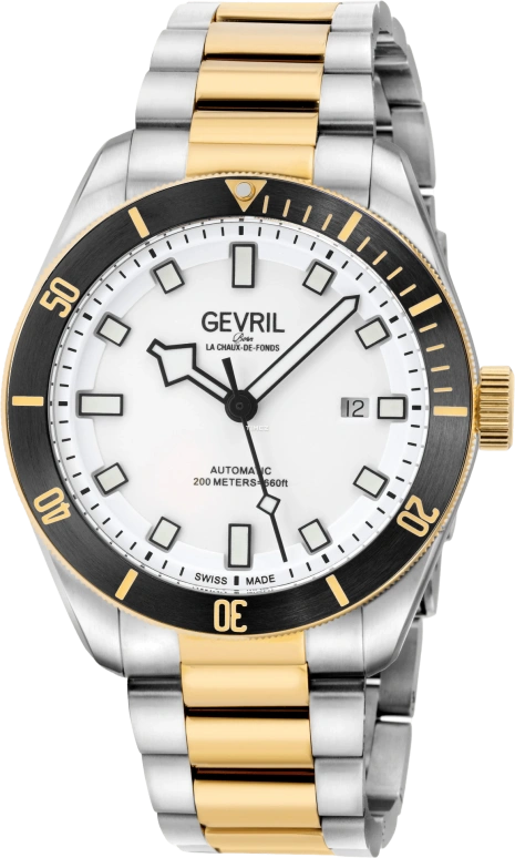 Gevril,Yorkville 43mm,43mm,Stainless Steel,White,Automatic,Day,38hours,48615B