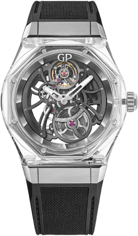 Girard-Perregaux,Laureato 44mm,44mm,Titanium,Sapphire,Crystal,Grey,Skeleton,Automatic,Skeleton,54hours,81071,81071-43-231-FB6A