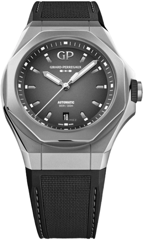 Girard-Perregaux,Laureato 44mm,44mm,Titanium,Grey,Automatic,Day,46hours,81070,81070-21-001-FB6A