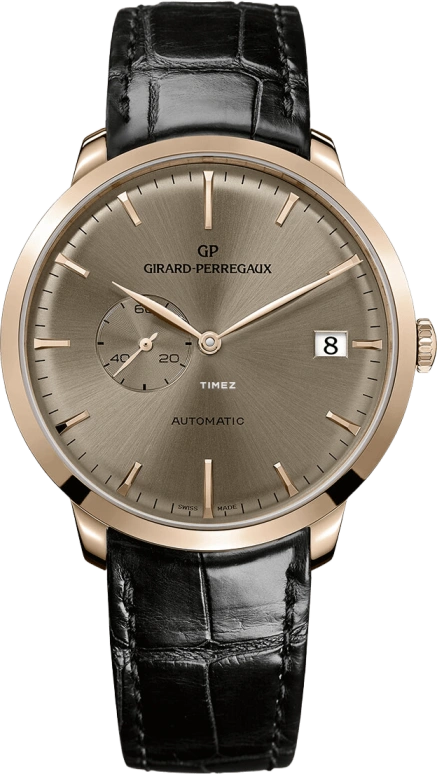 Girard-Perregaux,1966 41mm,41mm,Pink Gold,Brown,Automatic,Day,54hours,49543,49543-52-B31-BK6A