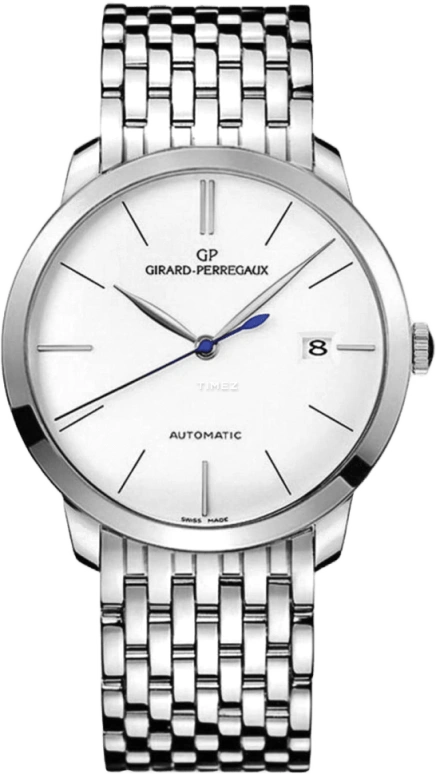 Girard-Perregaux,1966 38mm,38mm,White Gold,Silver,Automatic,Day,46hours,49525,49525-53-131-53A