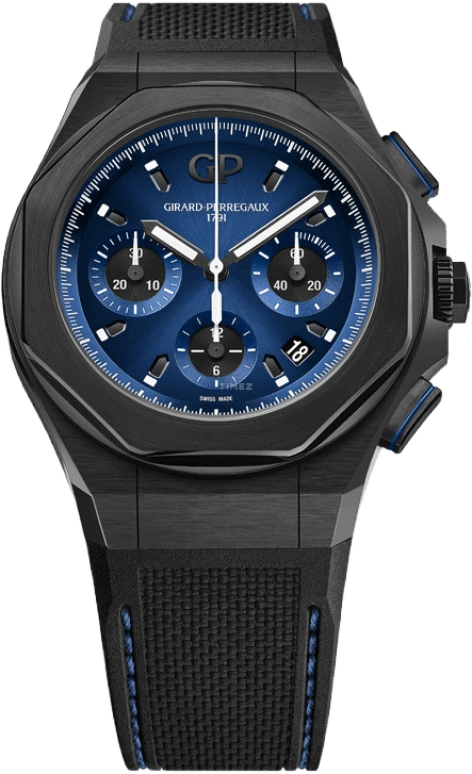 Girard-Perregaux,Laureato 44mm,44mm,Titanium,Blue,Automatic,Chronograph,Day,81060,81060-21-491-FH6A