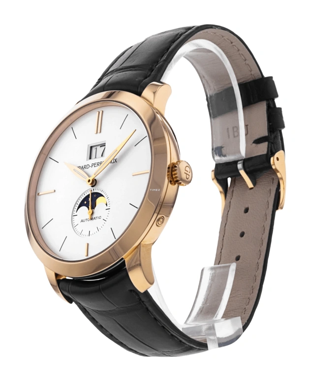 Girard-Perregaux,1966 41mm,41mm,Rose Gold,Silver,Automatic,Moonphase,Big Date,49546,49546-52-131-BB60