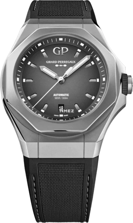 Girard-Perregaux,Laureato 44mm,44mm,Titanium,Grey,Automatic,Day,46hours,81070,81070-21-001-FB6A