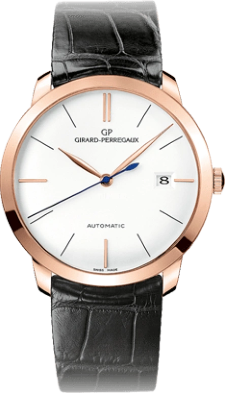 Girard-Perregaux,1966 38mm,38mm,Pink Gold,Silver,Automatic,Day,46hours,49525,49525-52-131-BK6A