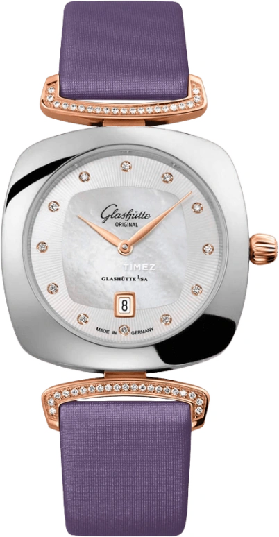 Glashütte Original,Pavonina 31mm,31mm,Stainless Steel,White,Quartz,Day,35712hours,1,1-03-01-08-06-02