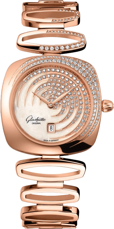 Glashütte Original,Pavonina 31mm,31mm,Red Gold,White,Quartz,Date,35712hours,1,1-03-01-03-15-11