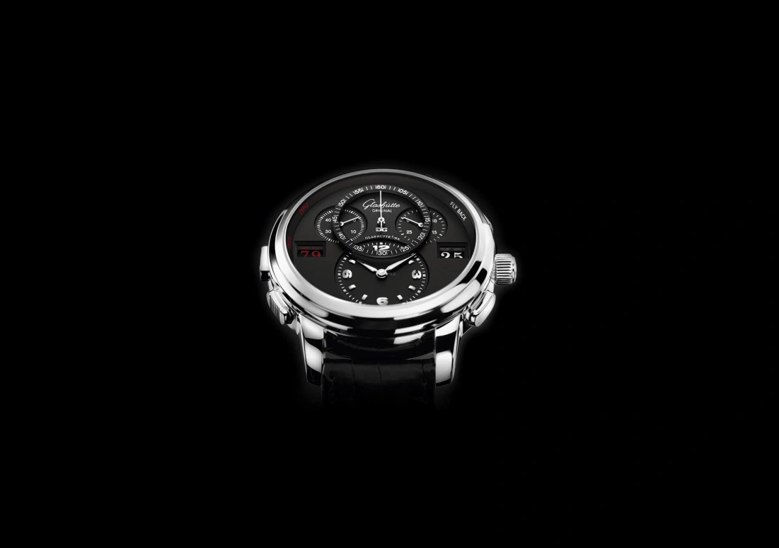 Glashütte Original,Pano 44mm,44mm,Stainless Steel,Black,Automatic,Countdown,Flyback,Big Date,Column Wheel,42hours,In-house Caliber,1,1-96-01-02-02-04
