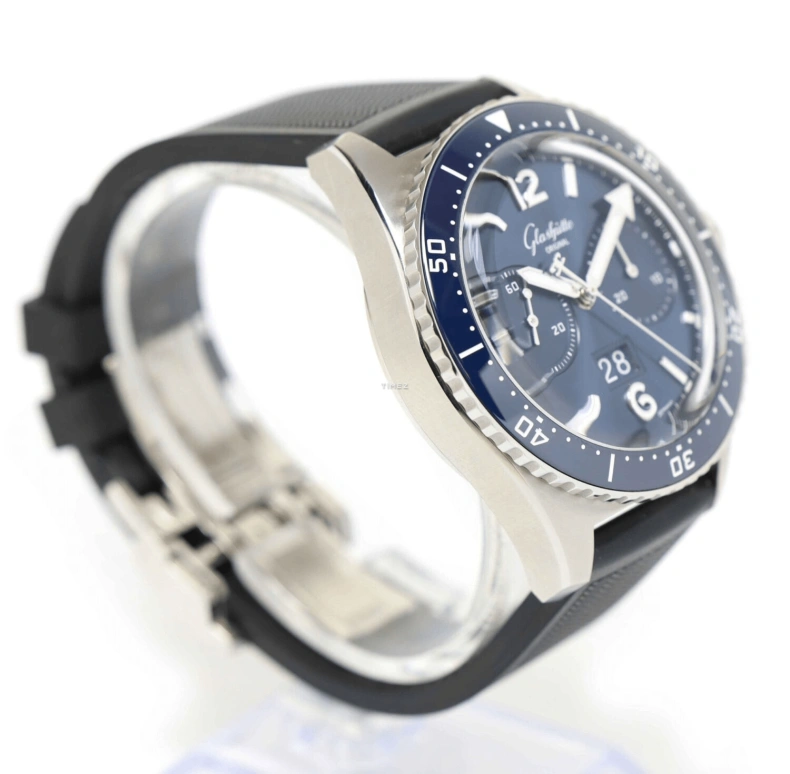 Glashütte Original,Spezialist 43.20mm,43.20mm,Stainless Steel,Ceramic,Blue,Automatic,Chronograph,Flyback,Big Date,1,1-37-23-02-81-33