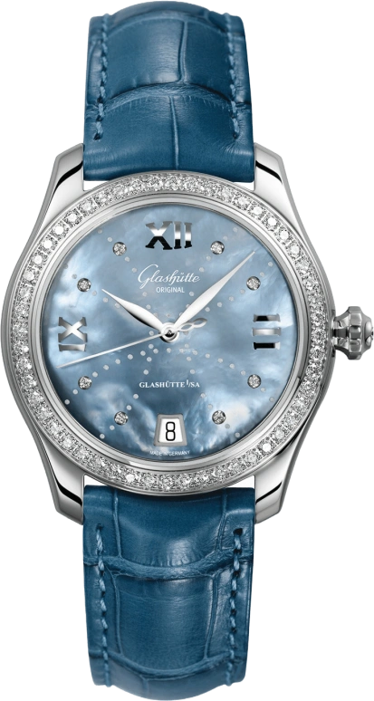 Glashütte Original,Lady Serenade 36mm,36mm,Stainless Steel,Blue,Automatic,Date,40hours,1,1-39-22-11-22-44