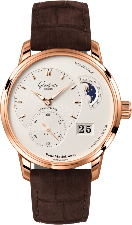 Glashütte Original,Pano 40mm,40mm,Red Gold,Silver,Automatic,Moonphase,Big Date,1,1-90-02-45-35-02