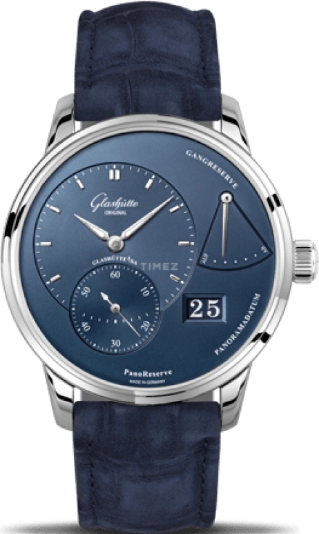 Glashütte Original,Pano 40mm,40mm,Stainless Steel,Blue,Handwound,Power Reserve Indicator,Big Date,1,1-65-01-26-12-30