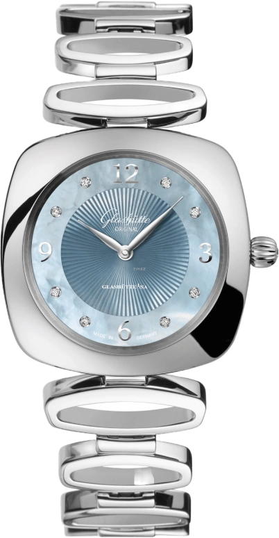 Glashütte Original,Pavonina 7.50mm,7.50mm,Stainless Steel,Blue,Quartz,Day,35712hours,1,1-03-02-06-12-14