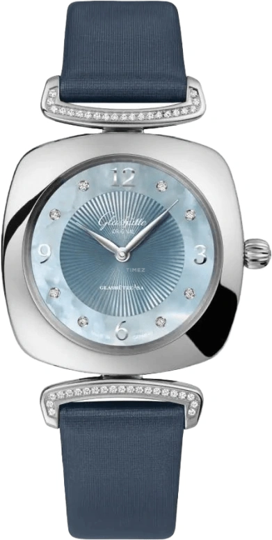 Glashütte Original,Pavonina 7.50mm,7.50mm,Stainless Steel,Blue,Quartz,Day,35712hours,1,1-03-02-06-12-34