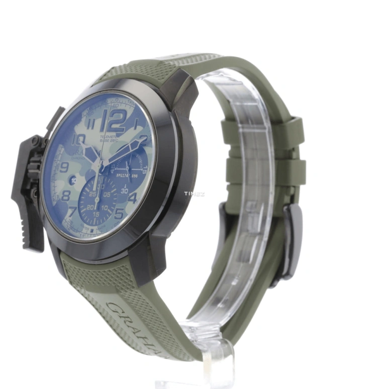 Graham,Chronofighter 47mm,47mm,Ceramic,Carbon,Stainless Steel,Green,Automatic,Chronograph,Day,2CCAU,2CCAU.G02A