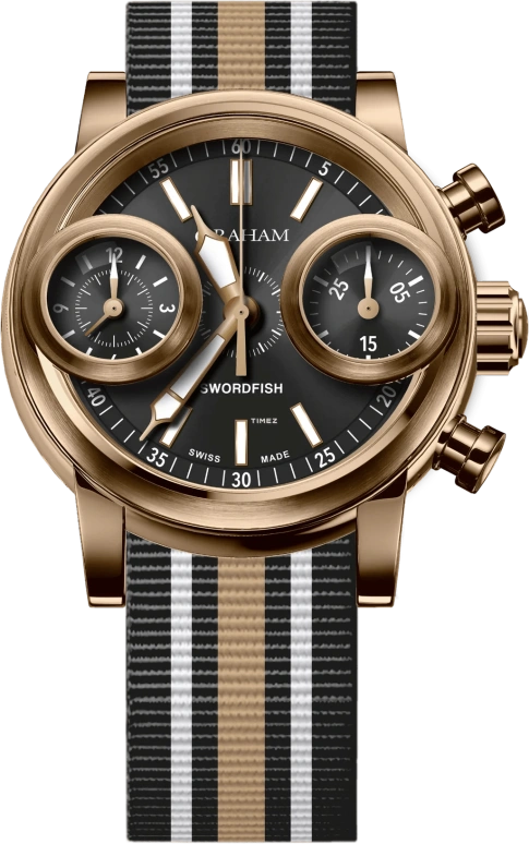 Graham,Swordfish 46mm,46mm,Bronze,Black,Automatic,Chronograph,Sapphire,Crystal Glass,2SXAK,2SXAK.B02A