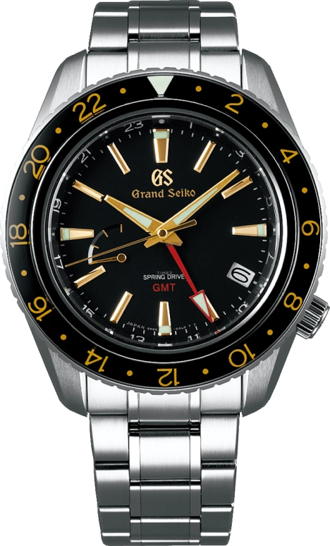 Grand Seiko,Spring Drive 44mm,44mm,Stainless Steel,Black,Spring Drive,Day,Power Reserve Indicator,Dule Time,SBGE215G