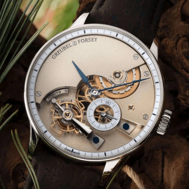 Greubel Forsey,Collection 43.50mm,43.50mm,White Gold,Beige,Handwound,Tourbillon,Sapphire,Crystal Glass,HAND MADE 1