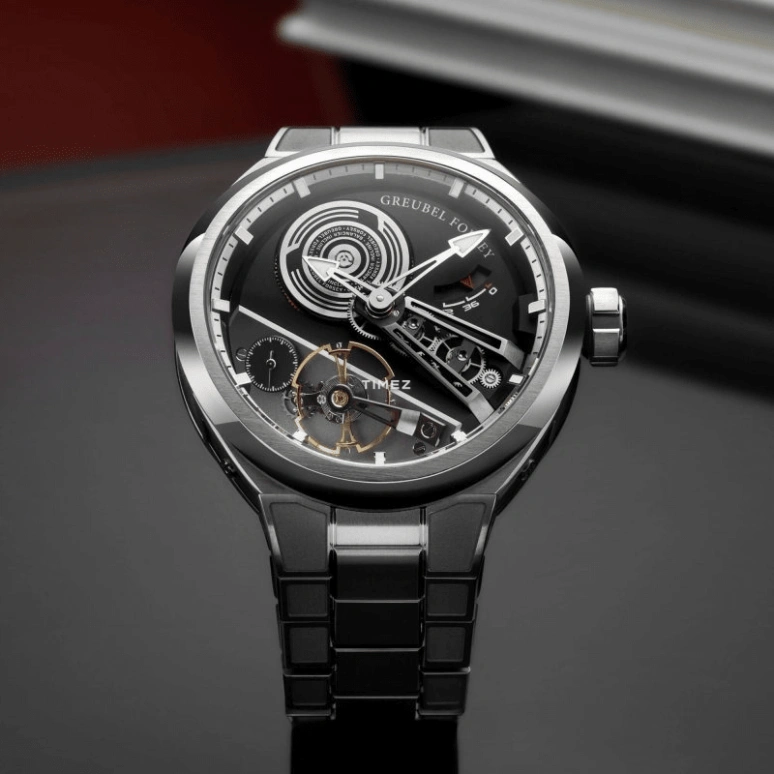 Greubel Forsey,Collection Convexe 46.50mm,46.50mm,Titanium,Grey,Handwound,Power Reserve Indicator,Sapphire,Crystal Glass,BALANCIER CONVEXE S2,BALANCIER CONVEXE S2-black