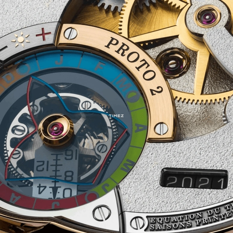 Greubel Forsey,Collection 43.50mm,43.50mm,Red Gold,Brown,Handwound,Perpetual Calendar,Leap Year,Annual Calendar,Month,Sapphire,Crystal Glass,Round,QP A EQUATION