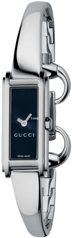 GUCCI,Other 12x30mm,12x30mm,Stainless Steel,Black,Quartz,Sapphire,Crystal Glass,Rectangular,YA109522